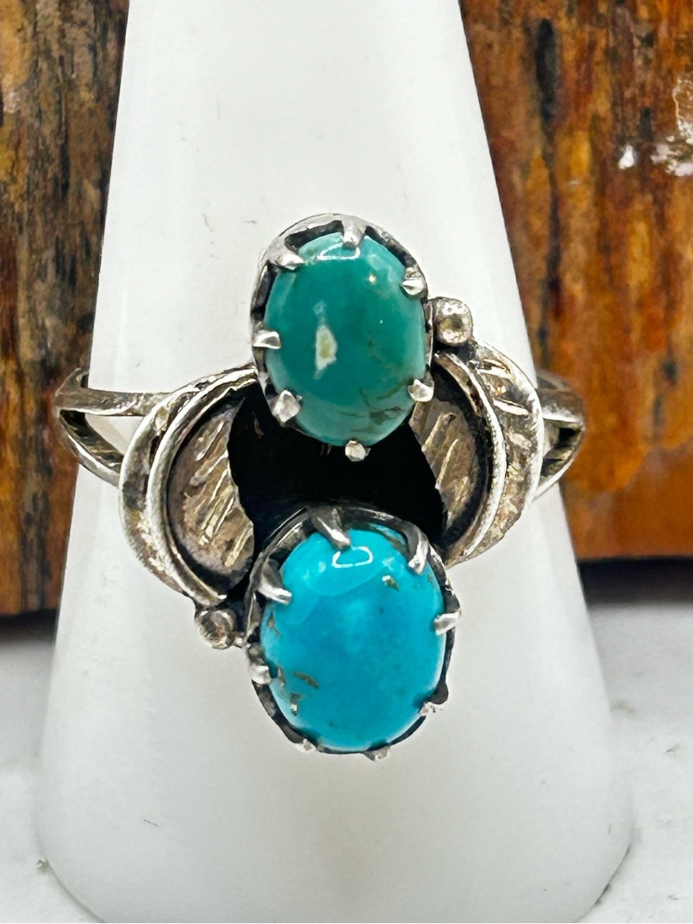 Handcrafted Southwest Turquoise Ring, Sterling Silver - Size 10